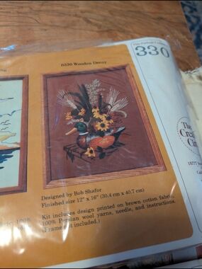 The Creative Circle Brown Duck Wall Art Embroidery Kit - Home Wall Decor